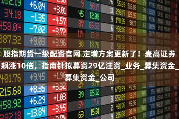 股指期货一级配资官网 定增方案更新了！麦高证券净利飙涨10倍，指南针拟募资29亿注资_业务_募集资金_公司